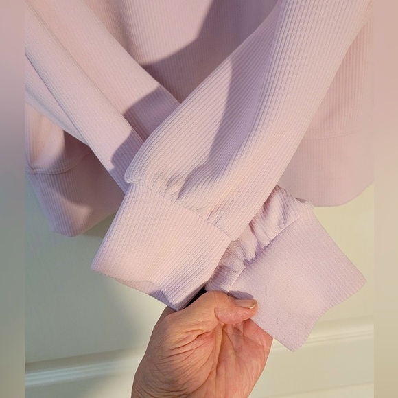 Lululemon Ribbed Softstreme Oversized Cropped Crew•Meadowsweet Pink•LIKE NEW•2 - Picture 5 of 15
